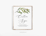 Custom Minimalist Wedding Sign Template 057
