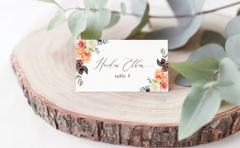 Place Card Template 028
