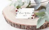 Burgundy Place Card Template 037