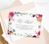 Editable Floral Enclosure Card Template 051