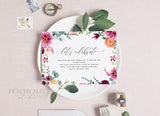 Editable Floral Enclosure Card Template 051