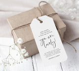 Modern Minimalist Thank You Tag Template 055