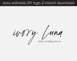 Ivory Luna DIY Logo Design
