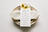 Sunflower Let's Eat Wedding Menu Template 061