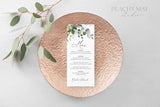 Boho Wedding Menu Template 038