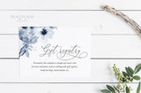 Navy Floral Enclosure Card Template 002
