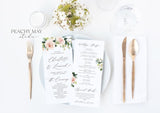 Wedding Program Instant Download Template 001
