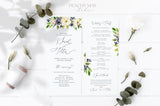 Wedding Program Instant Download Template 026
