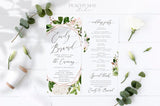 Wedding Program Instant Download Template 027