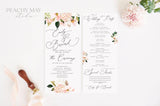 Wedding Program Instant Download Template 029