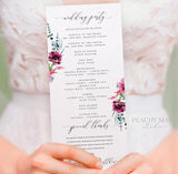 Floral Wedding Program Template 051