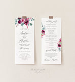 Floral Wedding Program Template 051
