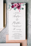 Floral Wedding Program Template 051