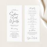 Minimalist Ceremony Program Template 055