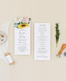 Sunflower Wedding Program Template 061