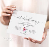 Floral Wedding Rehearsal dinner invitation  Template 051