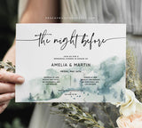 Mountain the Night Before Dinner Invitation Template 052