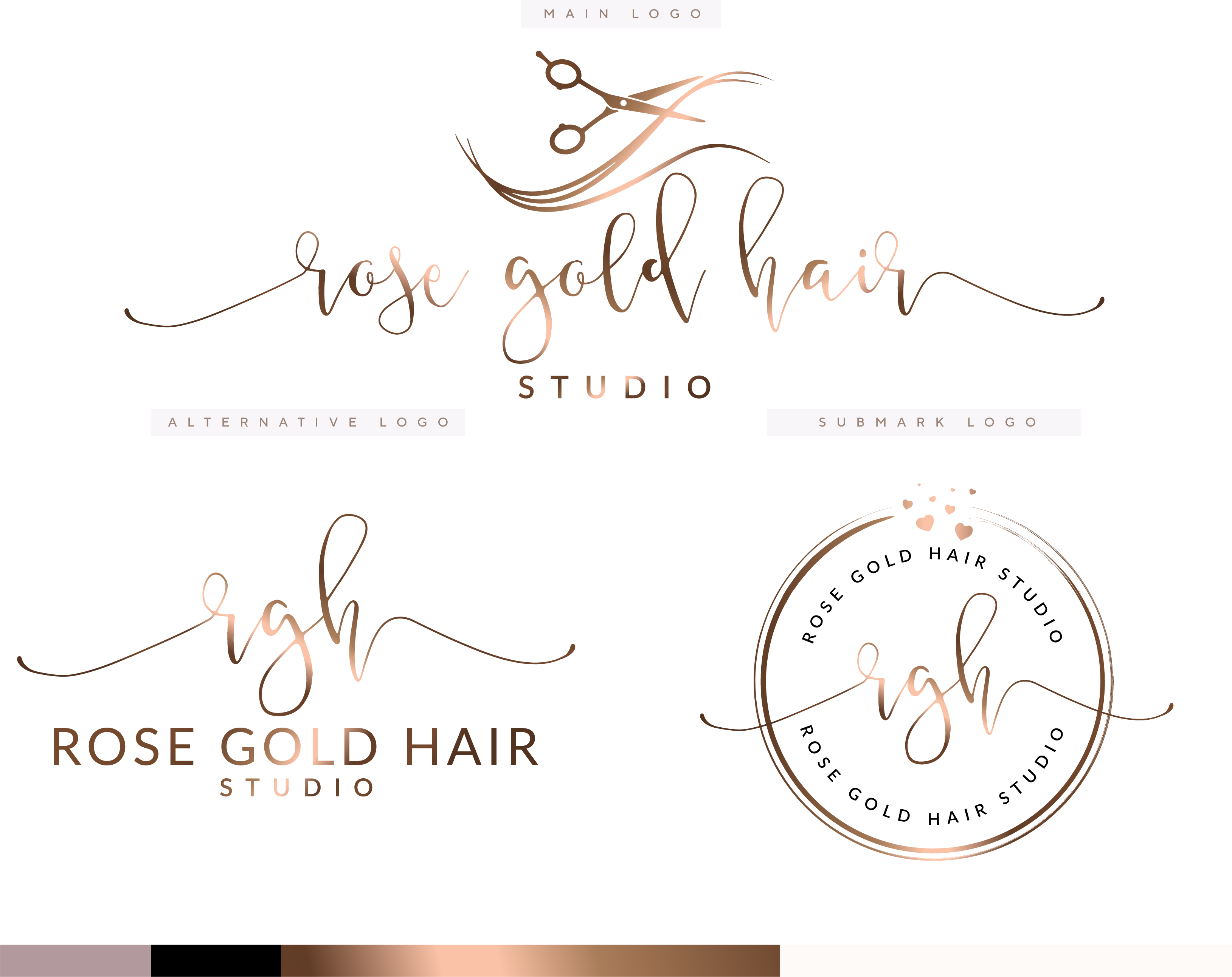 Rose Gold Hair Studio Kit