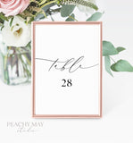 Minimalist Printable Table Numbers Template 030