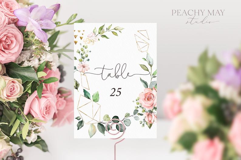 Printable Table Numbers Template 035