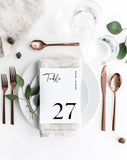 Modern Wedding Table Number Template 045