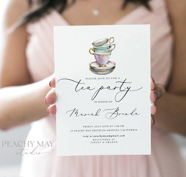 Time for Tea Party Invitation Template