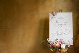 Blush Navy Welcome Sign Template 012