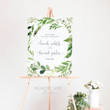 Greenery Wedding Welcome Sign Template 033