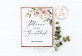 Floral Guest Book Table Sign Template 10