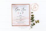 Editable Watercolor Wedding Bar Menu Sign 16