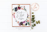Editable Burgundy Floral Cards and Gifts Sign Template 2