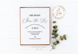 Black and White Oh Snap Wedding Sign Template 9