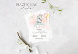 Baby Elephant Girl Baby Shower Invitation 13