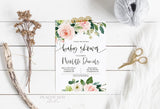 Floral baby Shower Invite Template 1