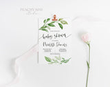 Greenery baby Shower Invite Template 2