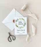 Greenery baby Shower Invite Template 3