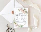 Floral baby Shower Invite Template 7