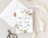Floral baby Shower Invite Template 7