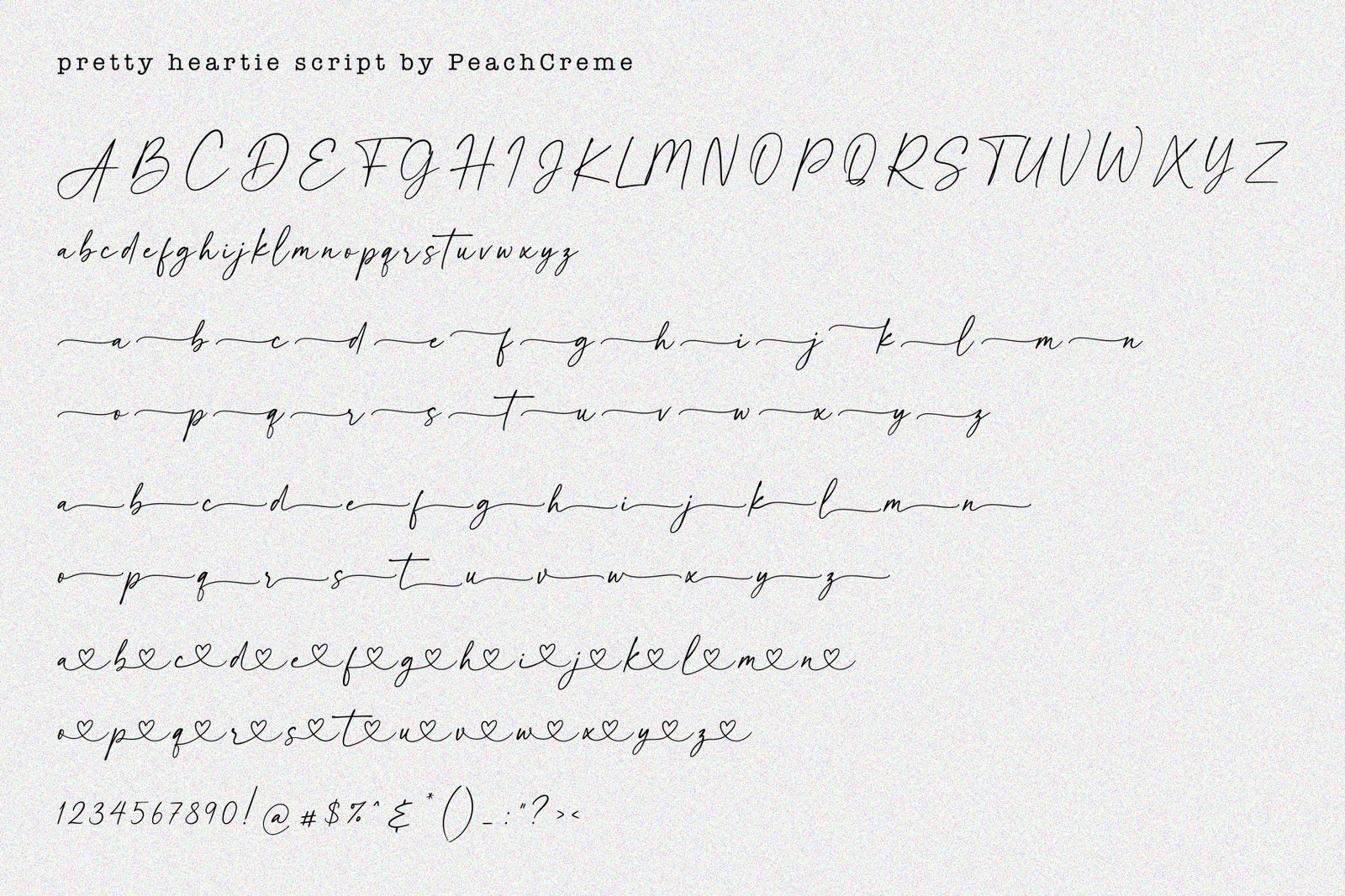 Adora Bella // Modern Heart Font