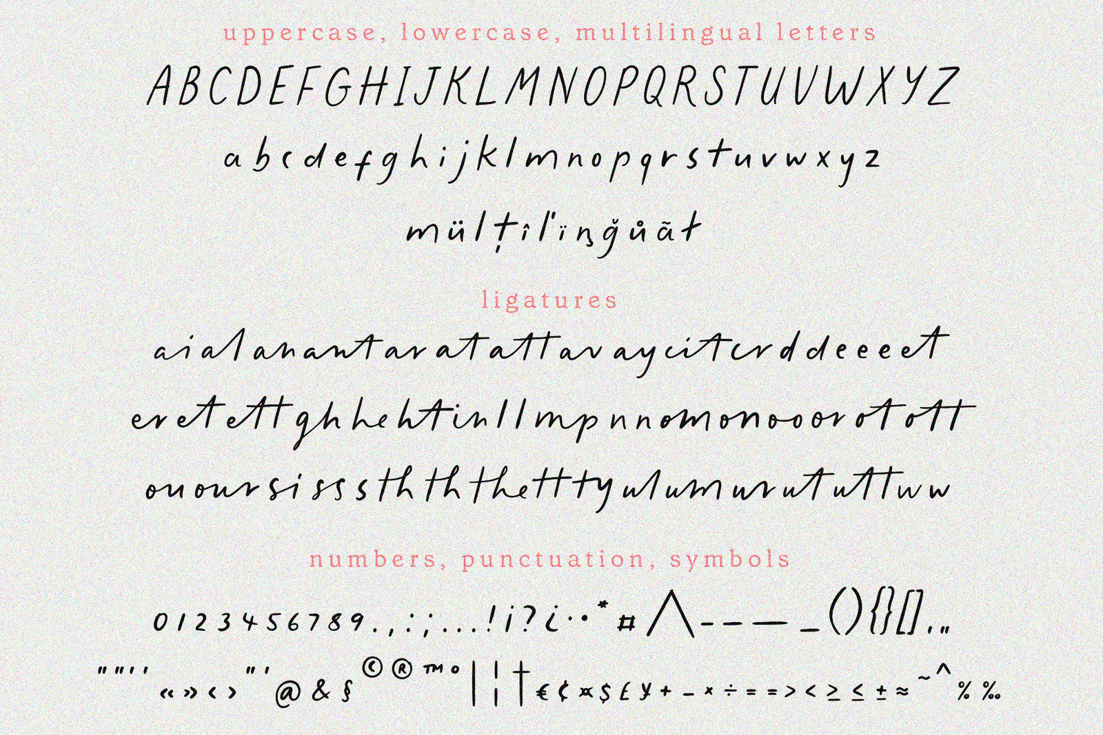 the secret things// casual font