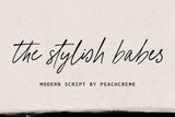 the stylish babes. modern script