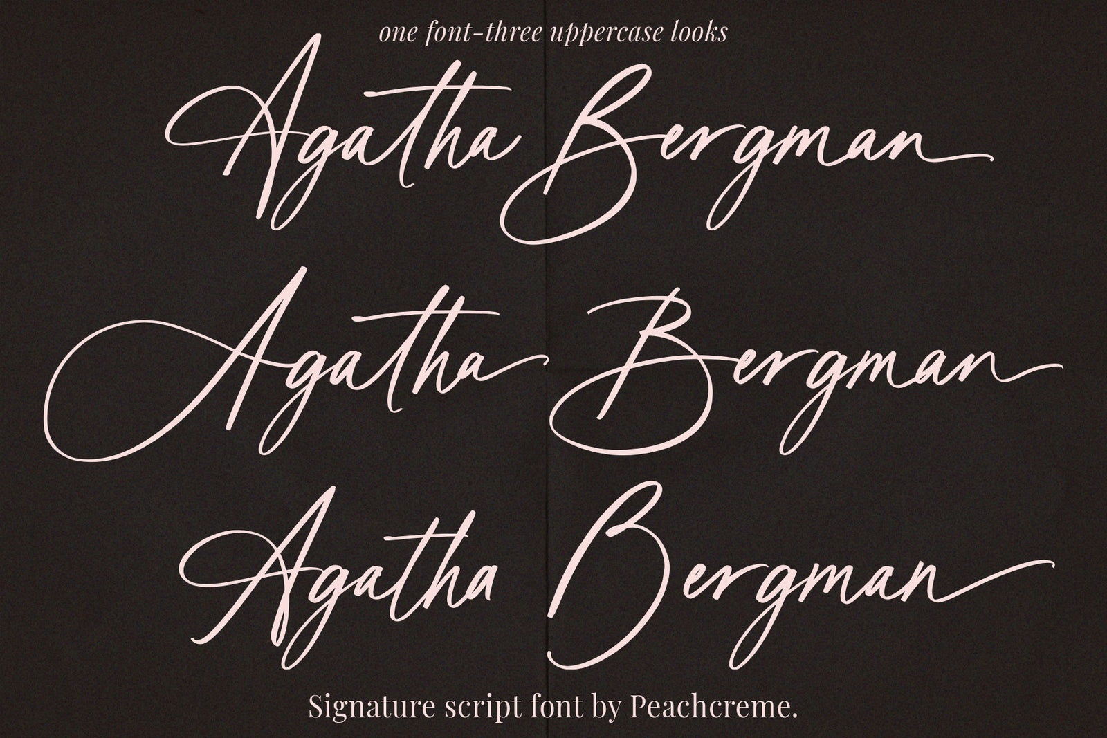 Agatha Bergman // Signature Font