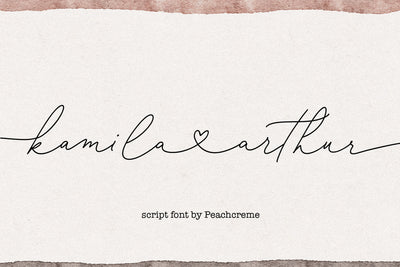 Kamila Arthur // Modern Heart Font