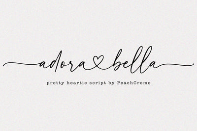Adora Bella // Modern Heart Font