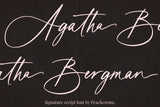 Agatha Bergman // Signature Font