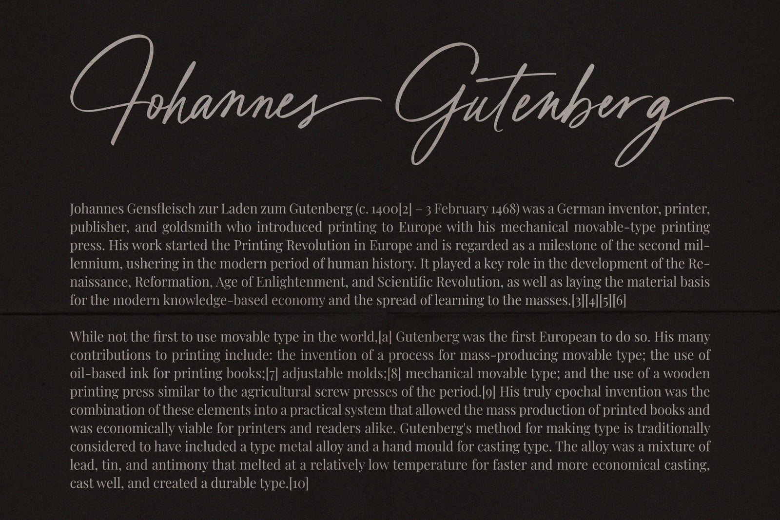 Agatha Bergman // Signature Font
