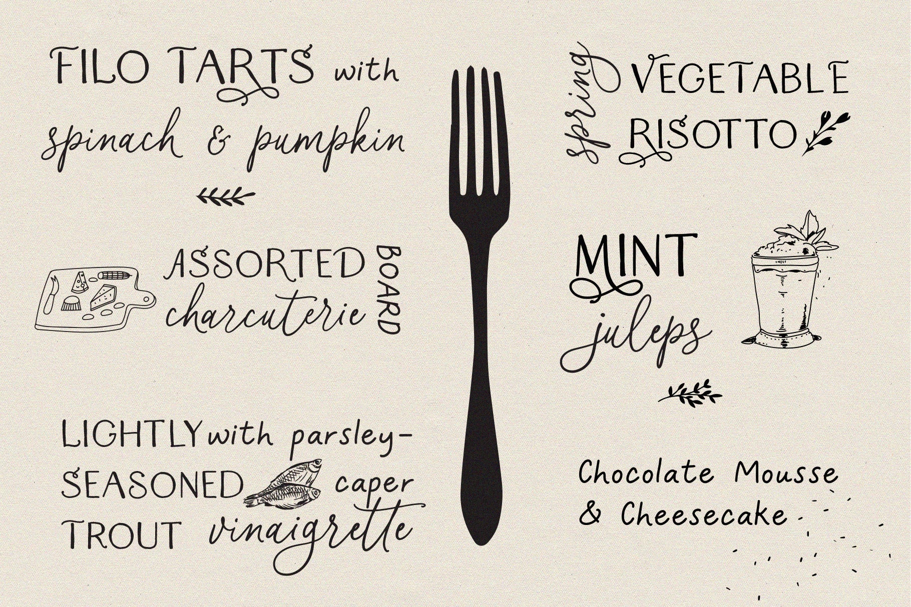 Blackberry Macarons // Font Trio