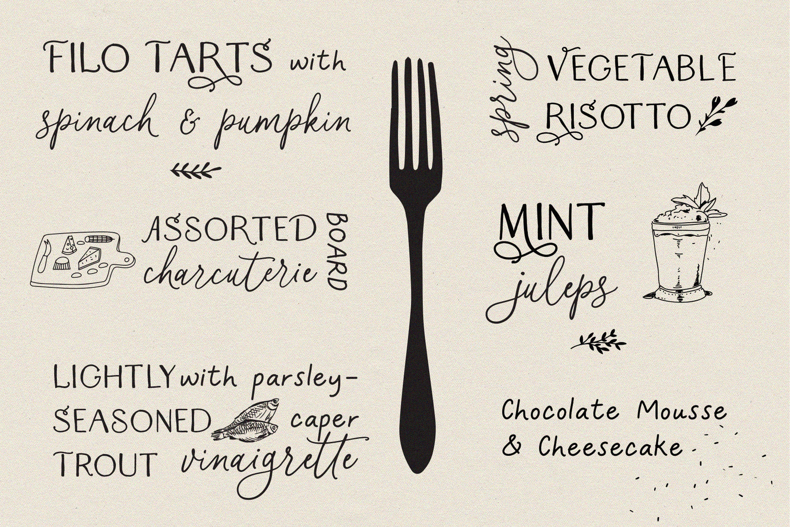 Blackberry Macarons // Font Trio