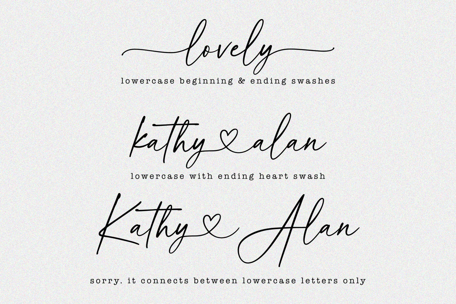 Adora Bella // Modern Heart Font