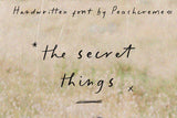 the secret things// casual font